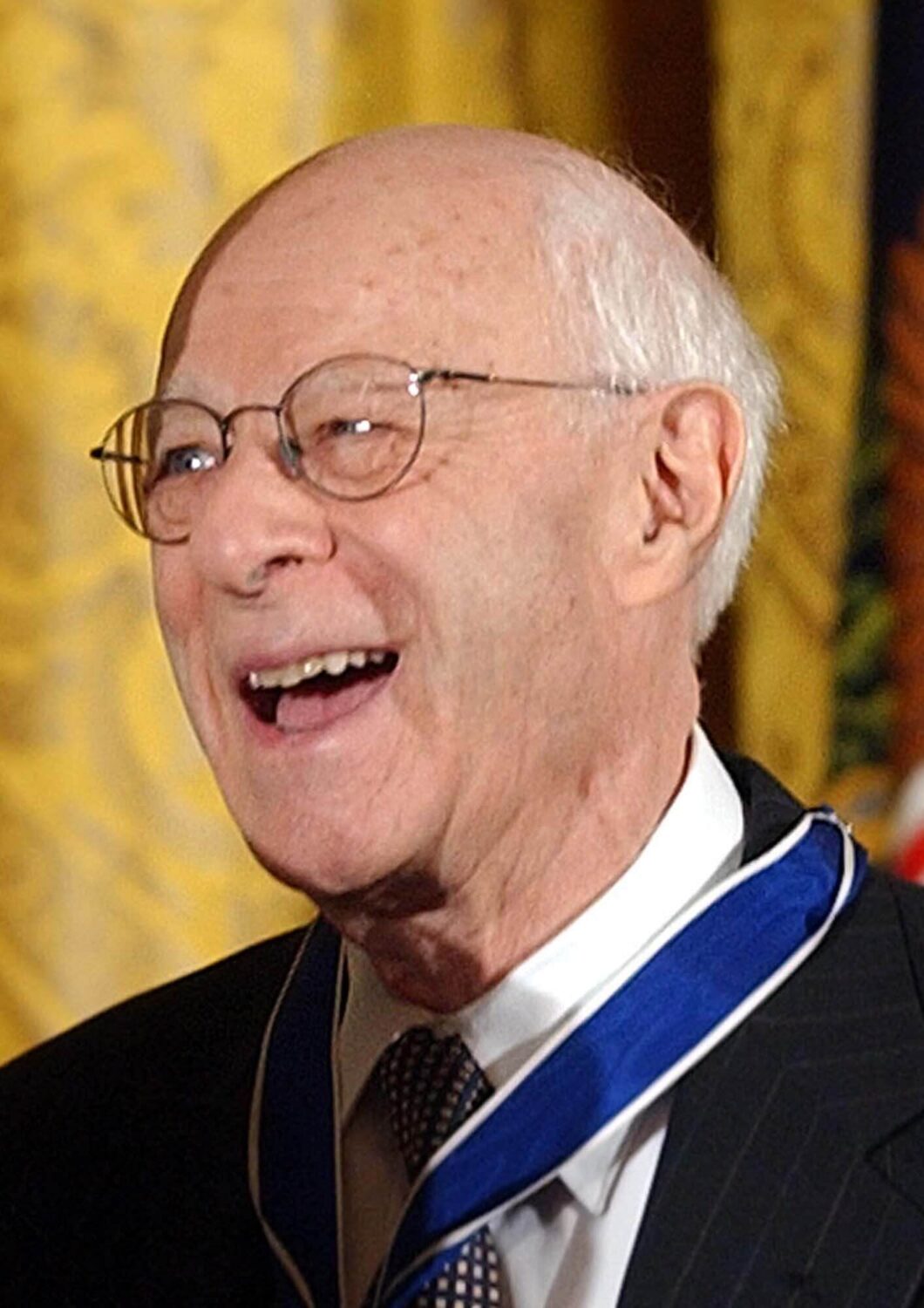 FILE - Norman Podhoretz receives the Presidential Medal of Freedom, the nation's highest civil awar...