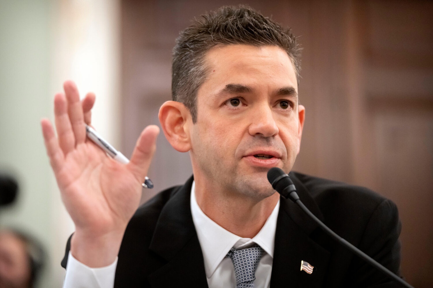 Jared Isaacman, President Donald Trump's pick to be NASA Administrator, speaks during a hearing of ...