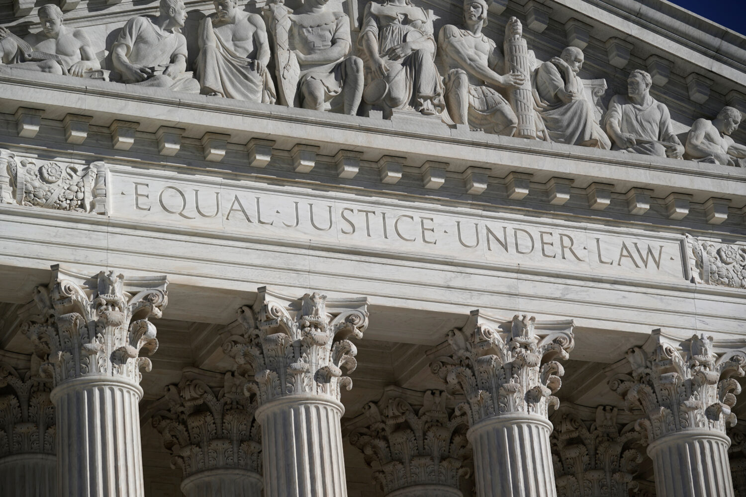 FILE - The Supreme Court facade is seen in Washington, Nov. 4, 2020. (AP Photo/J. Scott Applewhite,...