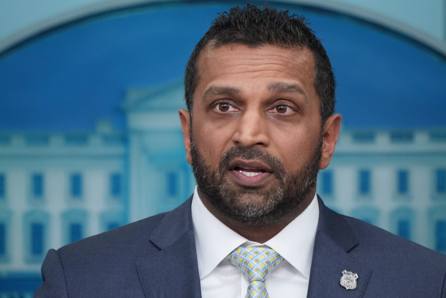 FBI Director Kash Patel White House speaks during a press briefing at the White House, Wednesday, N...