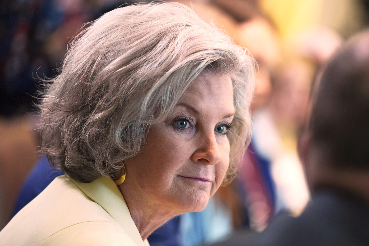 FILE - White House Chief of Staff Susie Wiles listens during a cabinet meeting at the White House, ...