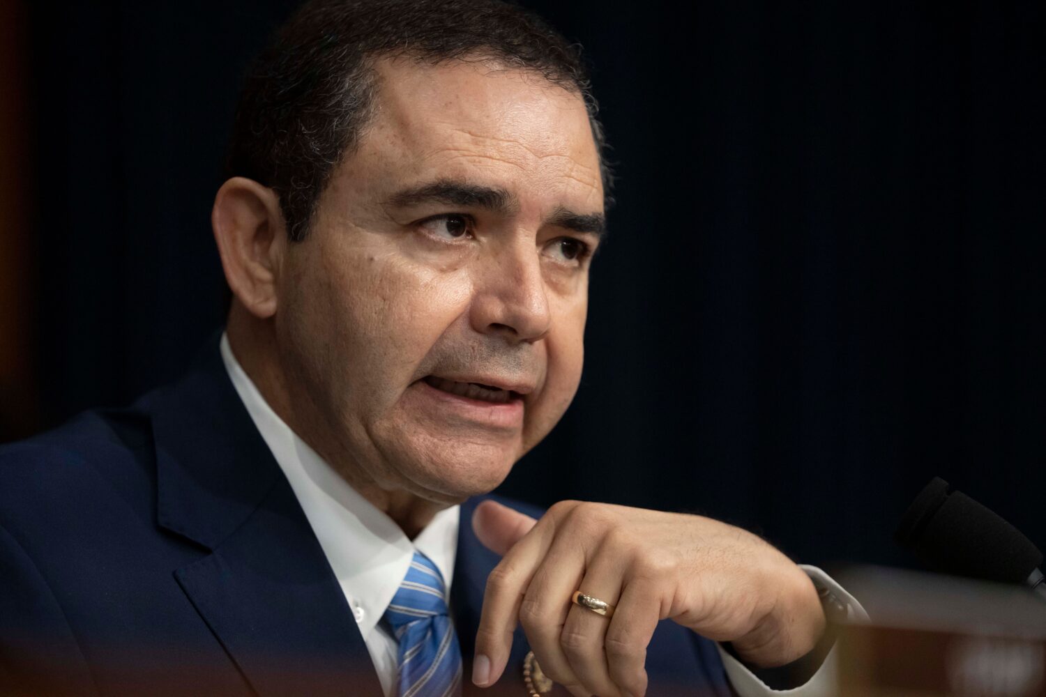 FILE - Rep. Henry Cuellar, D-Texas, speaks during a hearing of the Homeland Security Subcommittee o...
