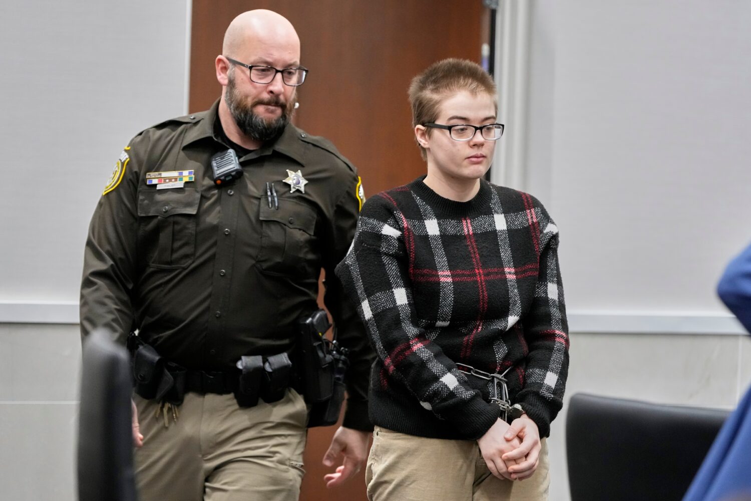 FILE - Morgan Geyser appears in a Waukesha County courtroom, Jan. 9, 2025, in Waukesha, Wis. (AP Ph...