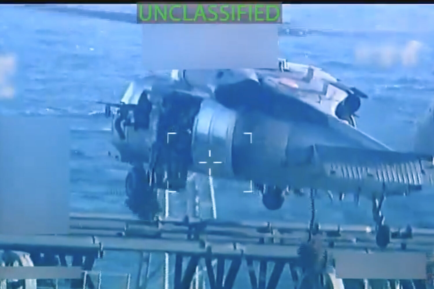 This image from video posted on Attorney General Pam Bondi's X account, and partially redacted by t...