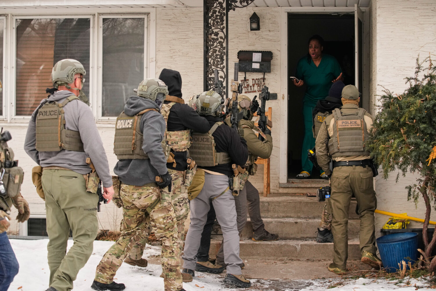 ADDS IDENTIFICATION: Teyana Gibson Brown, second from right, wife of Garrison Gibson, reacts after ...