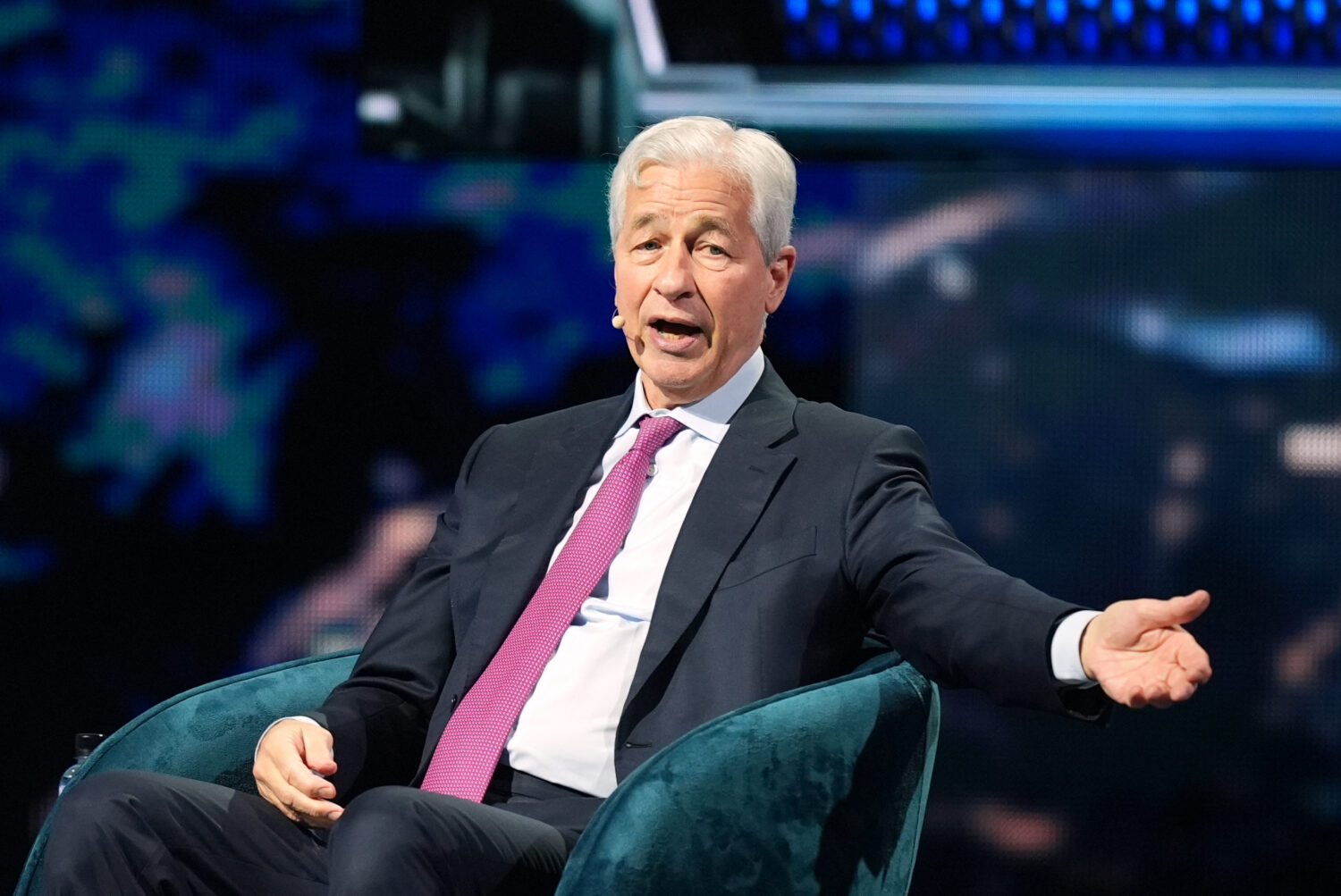 FILE - Jamie Dimon, CEO of JPMorgan Chase, speaks at the America Business Forum, Thursday, Nov. 6, ...