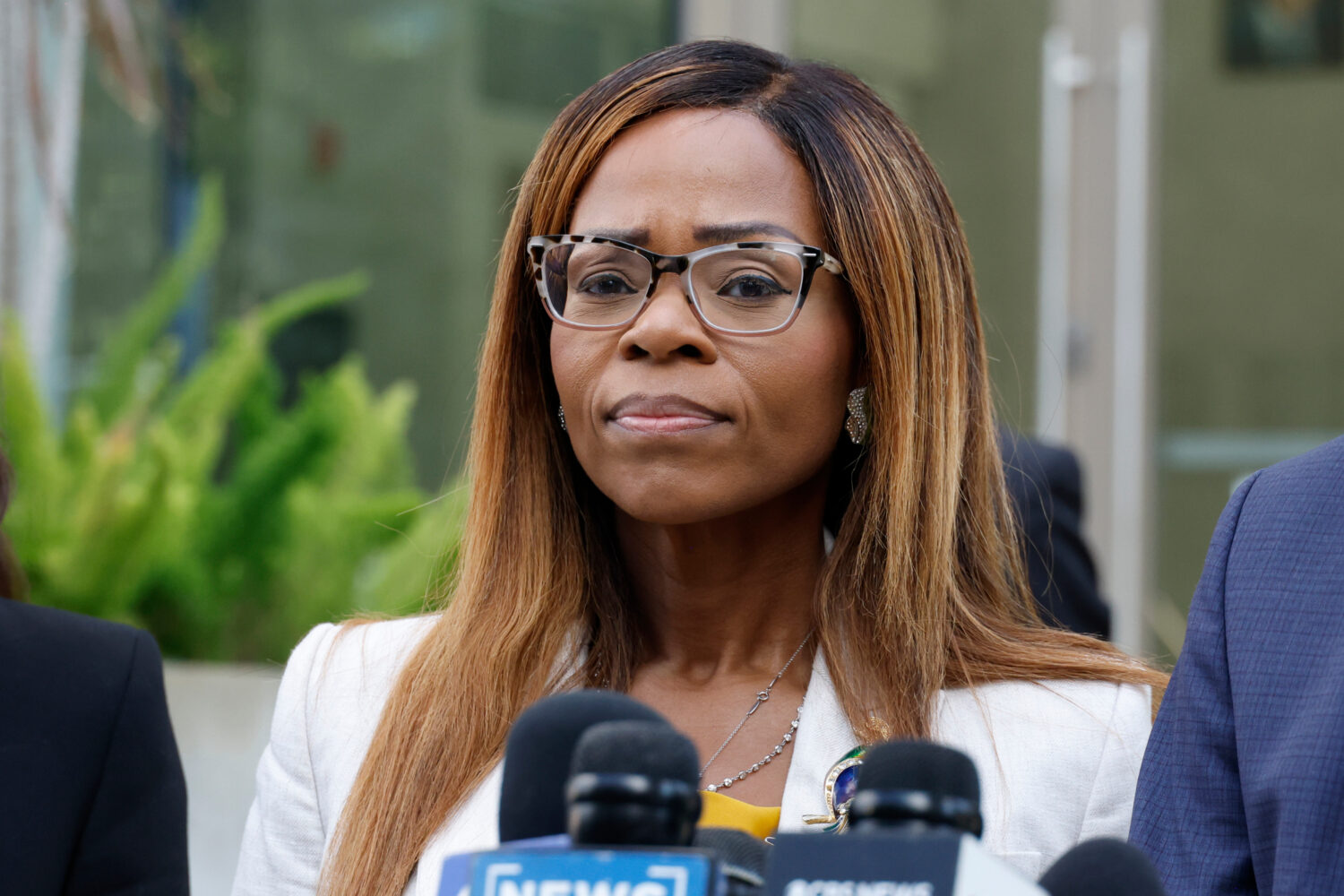 CORRECTS TO HEARING, NOT ARRAIGNMENT - U.S. Rep. Sheila Cherfilus-McCormick, D-Fla., speaks to the ...
