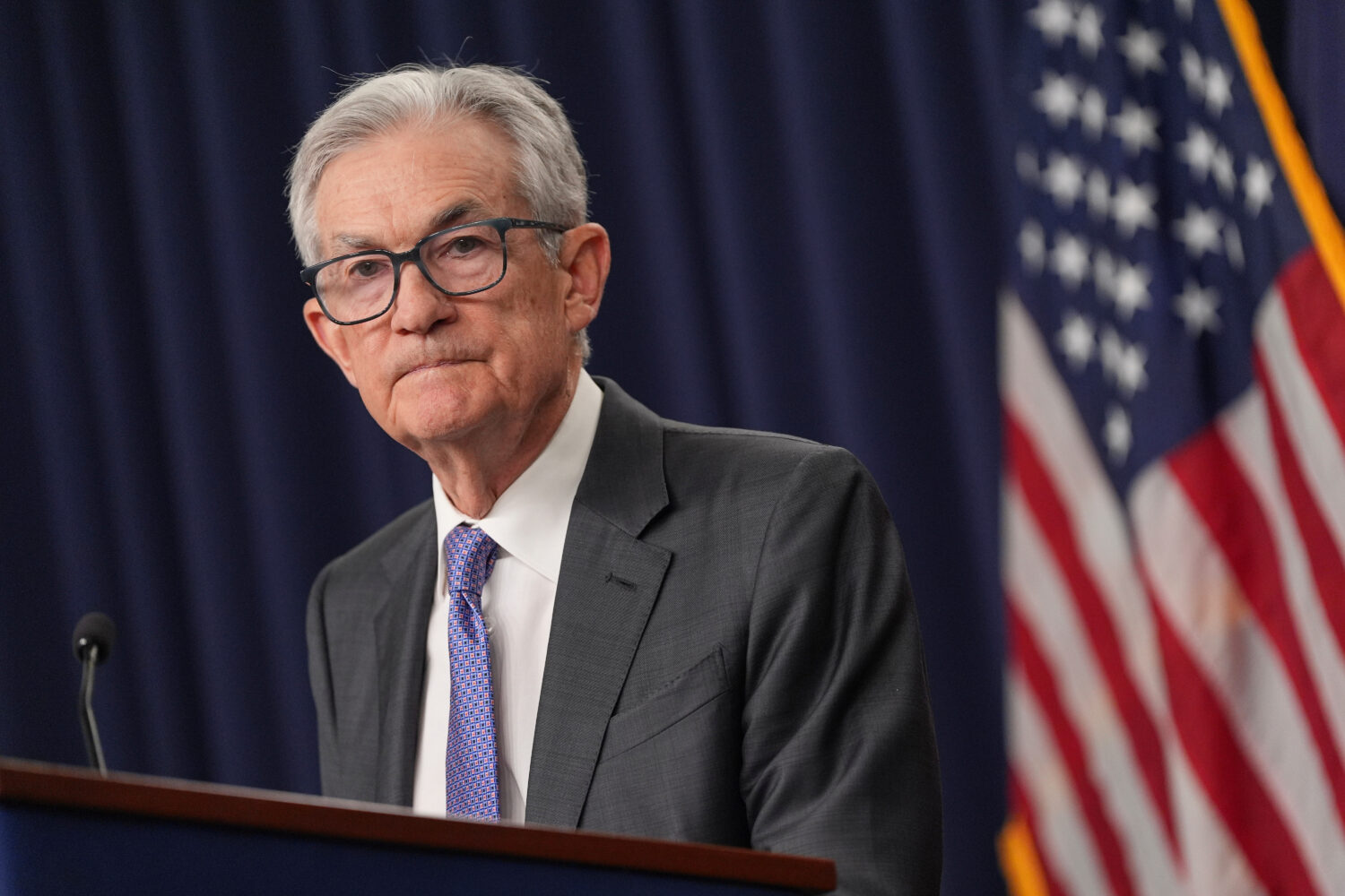 FILE - Federal Reserve Chair Jerome Powell speaks at the Federal Reserve, Wednesday, Dec. 10, 2025,...