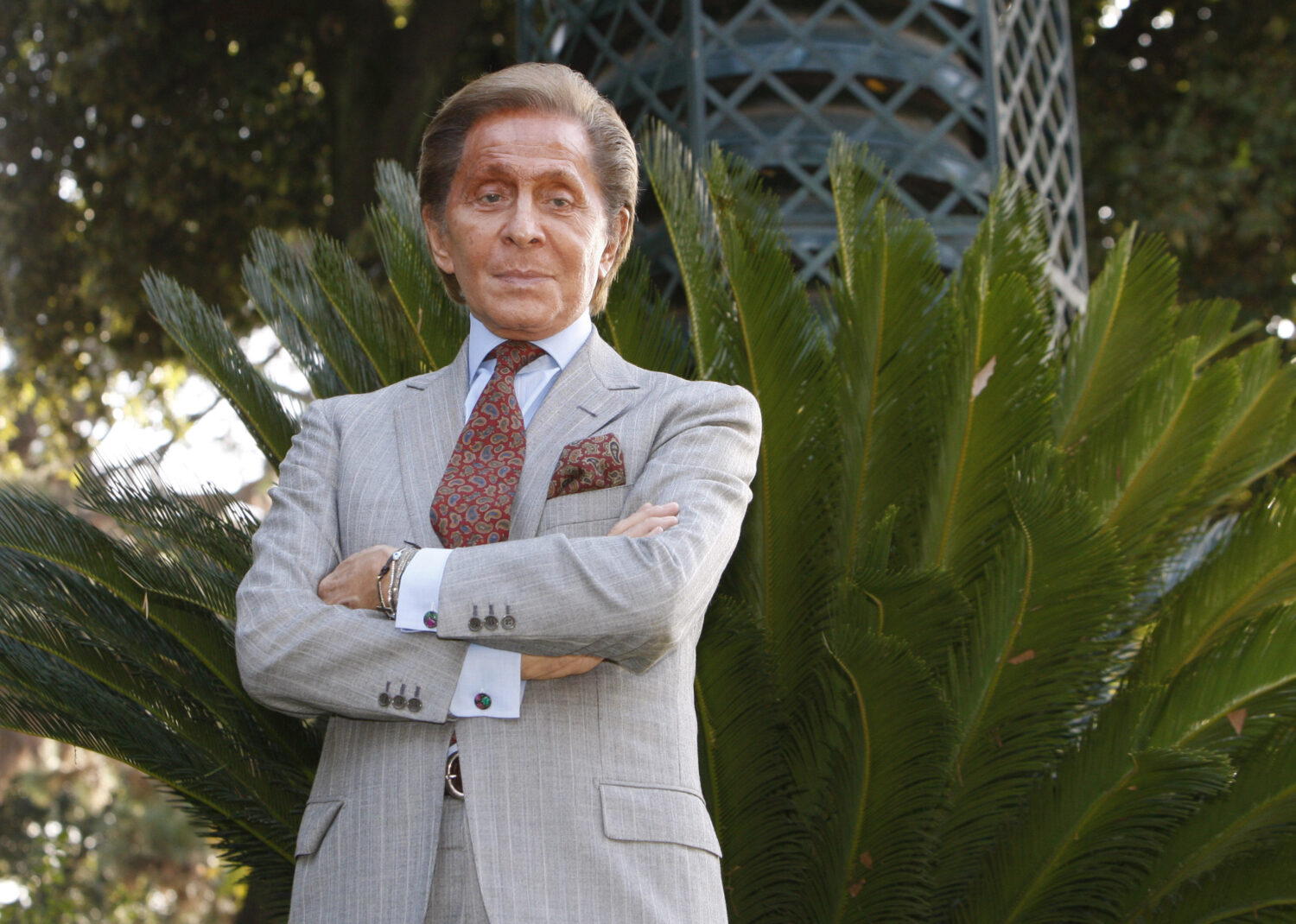 FILE - Fashion designer Valentino Garavani during a photo-call to present the documentary film "Val...