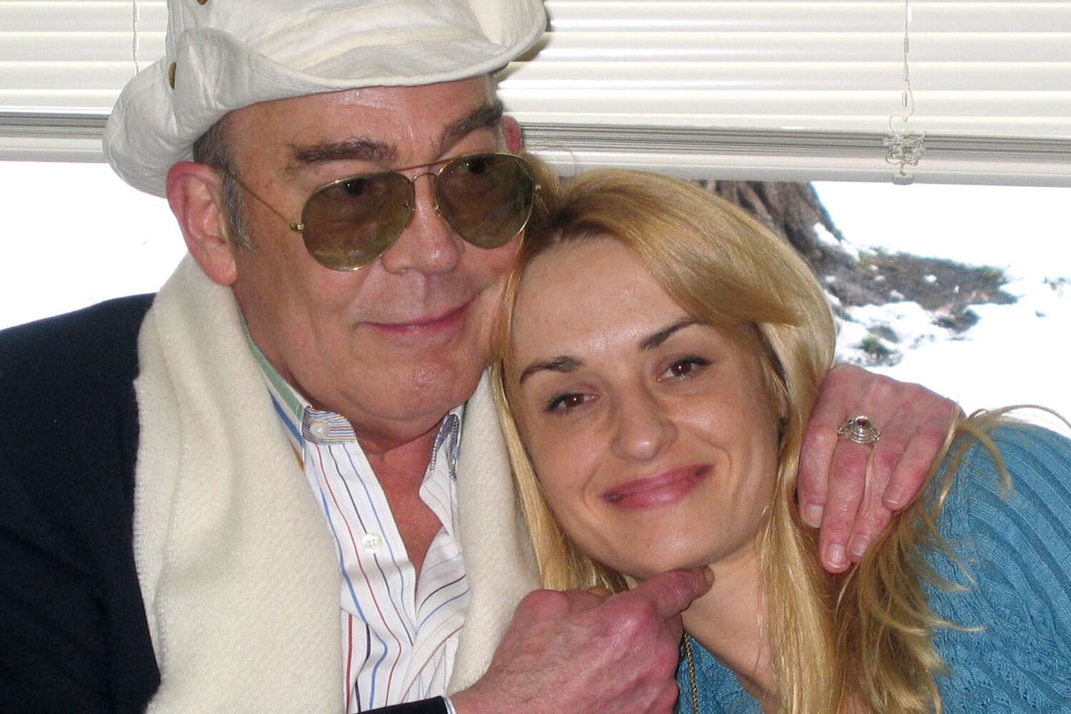 FILE - Journalist Hunter S. Thompson, left, and his wife, Anita Thompson, at the Pitkin County Cour...