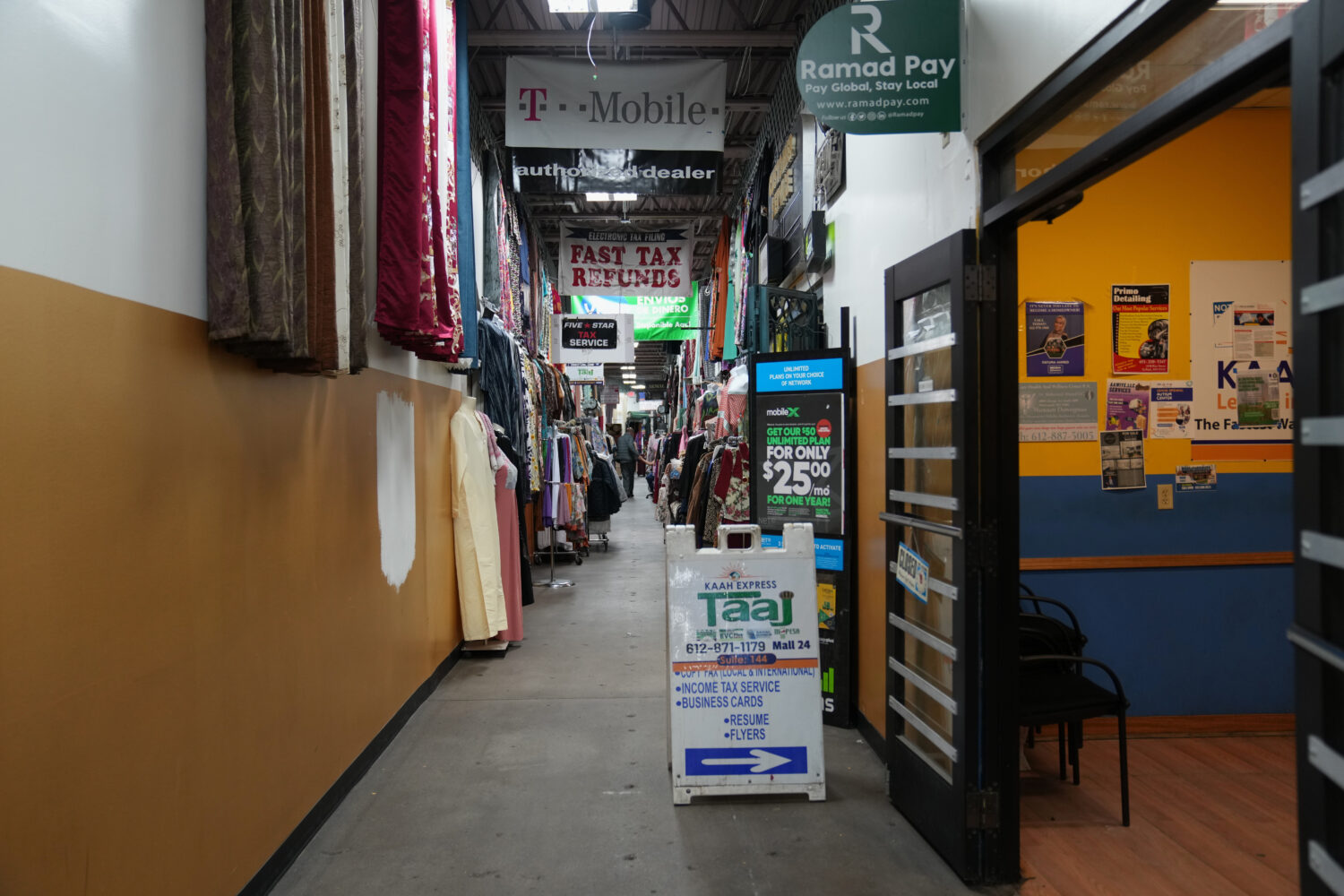 A view of the 24 Somali Mall in Minneapolis, Thursday, Jan. 15, 2026. (AP Photo/Abbie Parr)Credit: ...