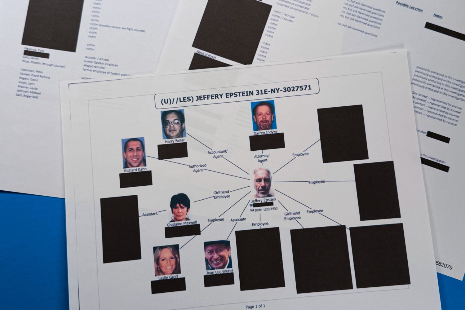 A document included in the U.S. Department of Justice release of the Jeffrey Epstein files is photo...