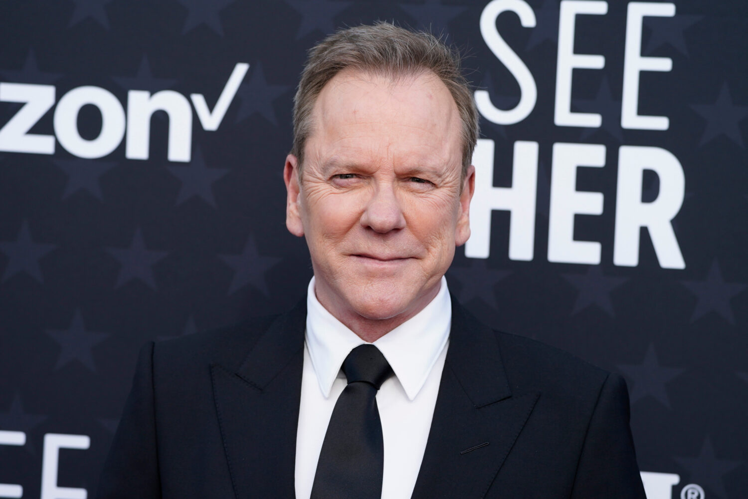 FILE - Kiefer Sutherland arrives at the 29th Critics Choice Awards Jan. 14, 2024, at the Barker Han...
