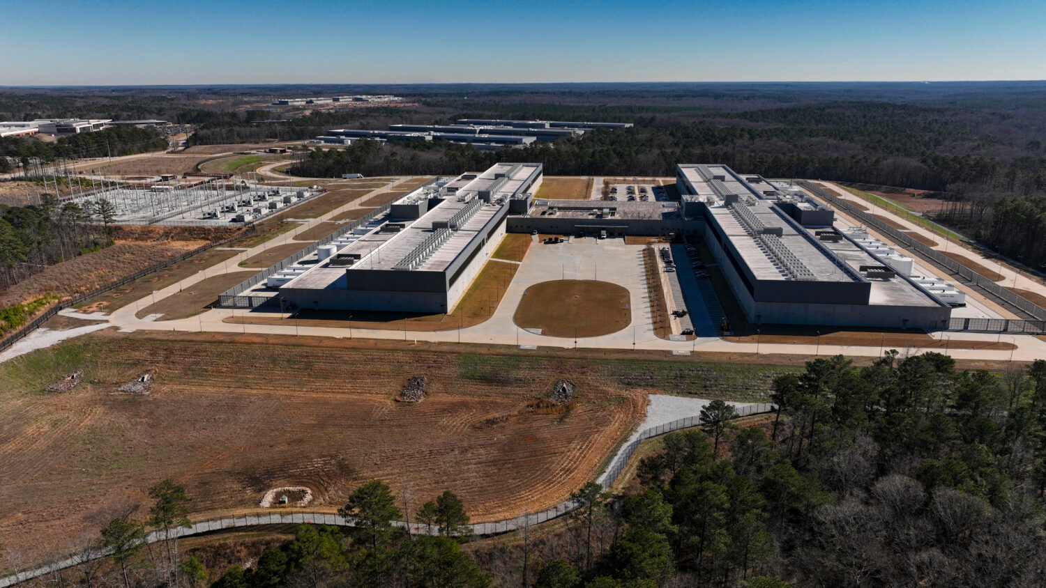 Meta's Stanton Springs Data Center is seen Tuesday, Jan. 13, 2026, in Newton County, East of Atlant...