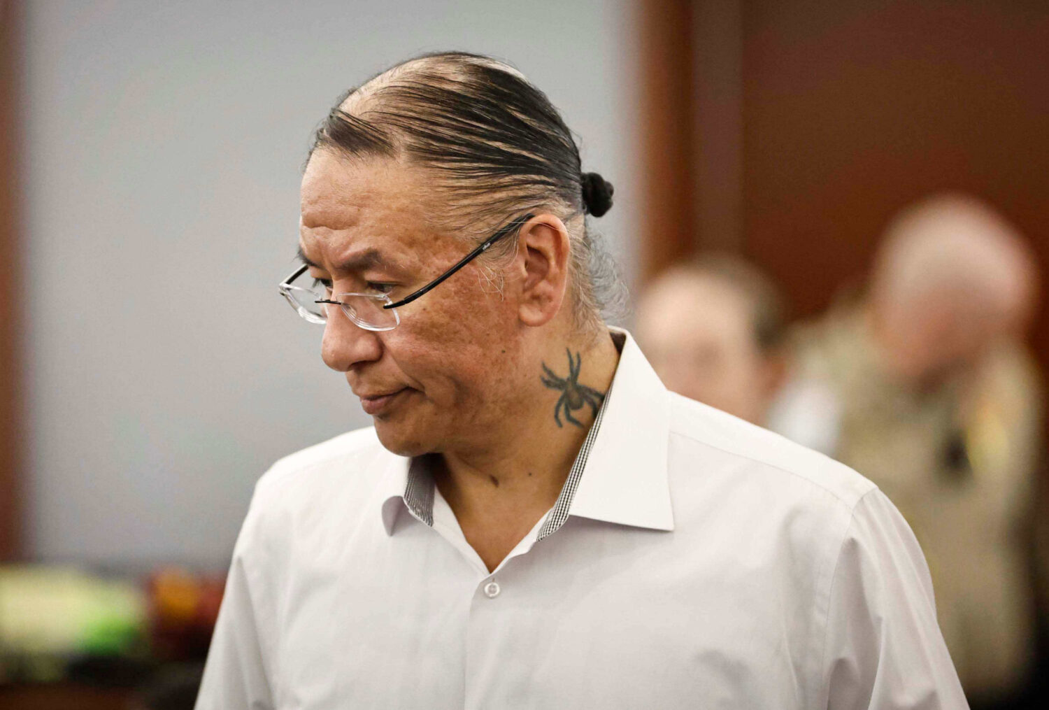 Nathan Chasing Horse appears at a hearing before the start of his trial at the Regional Justice Cen...