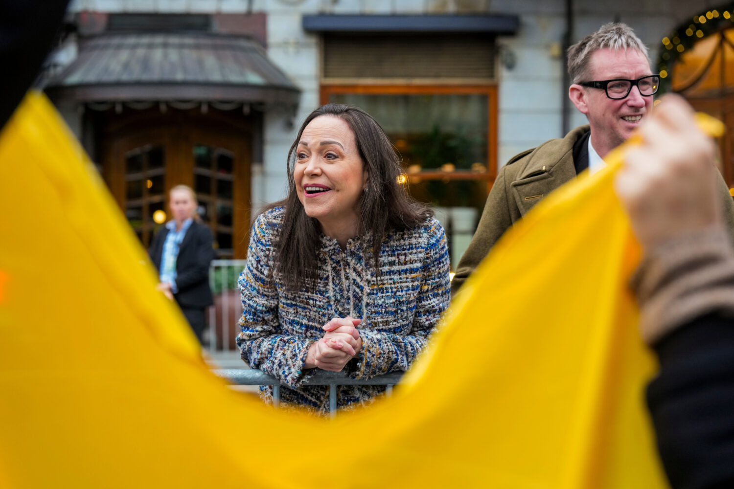 Nobel Peace Prize winner María Corina Machado with Deputy Leader of the Norwegian Nobel Committee ...