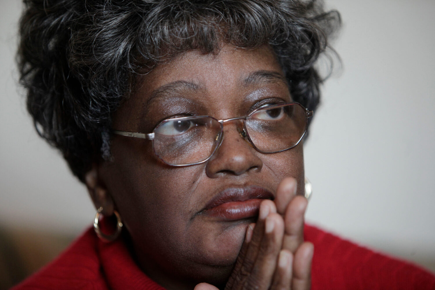 FILE - Claudette Colvin sits for a portrait, Feb. 5, 2009 in New York. (AP Photo/Julie Jacobson, Fi...