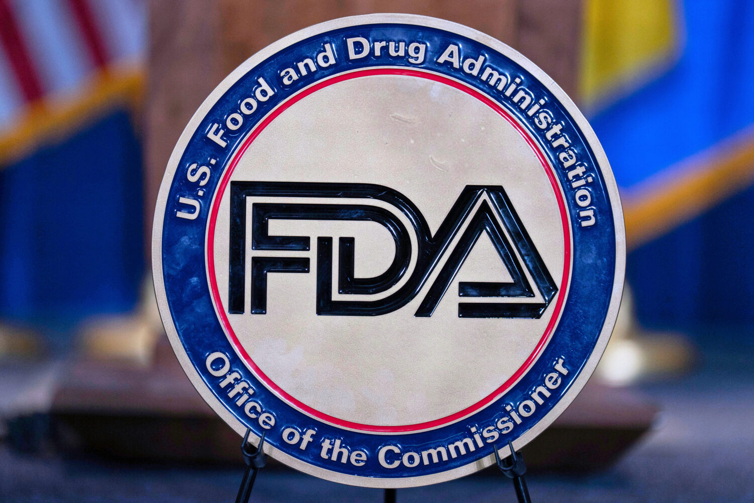 FILE - The Food and Drug Administration seal is seen at the Hubert Humphrey Building Auditorium in ...
