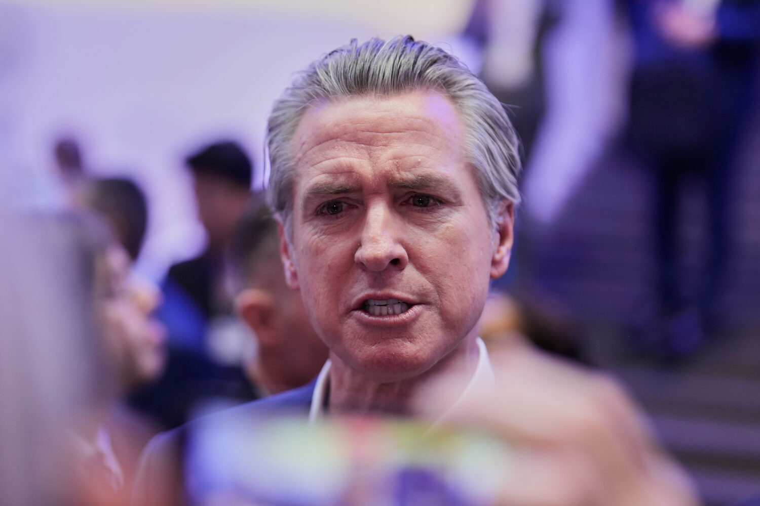 California Governor Gavin Newsom is seen during the Annual Meeting of the World Economic Forum in D...