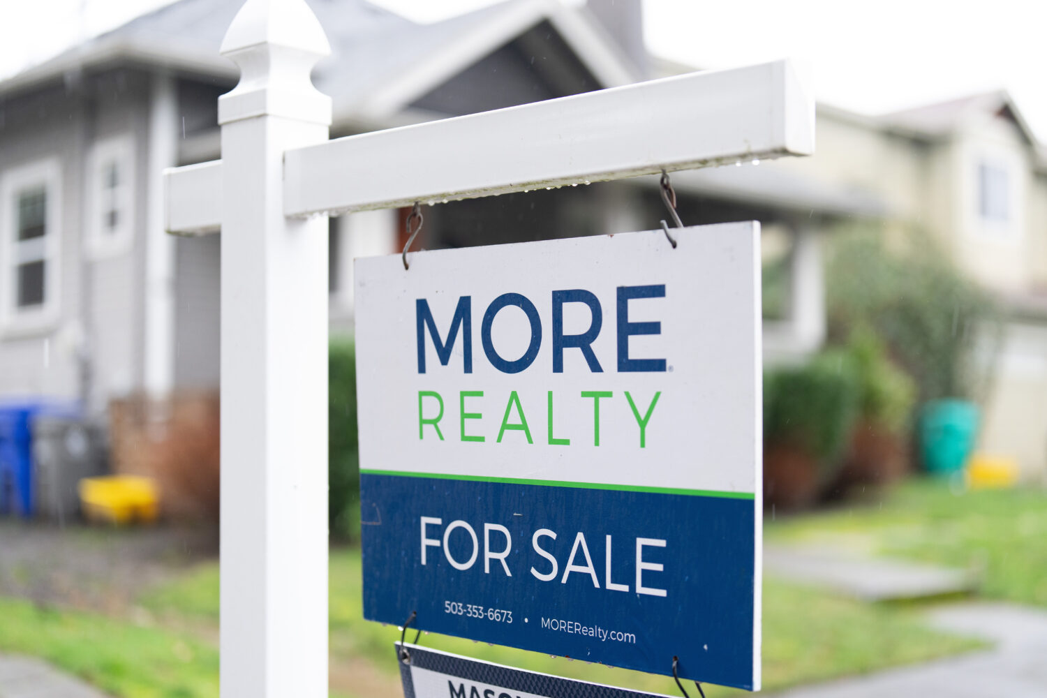 FILE - A "For Sale" sign is seen on Tuesday, Jan. 6, 2026, in Portland, Ore. (AP Photo/Jenny Kane, ...