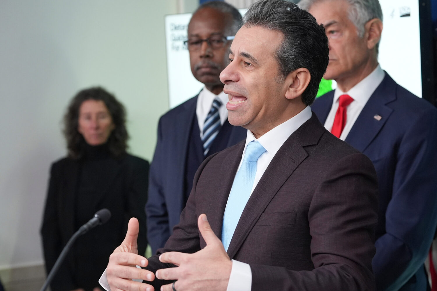 Dr. Marty Makary, commissioner of the Food and Drug Administration, speaks during a press briefing ...