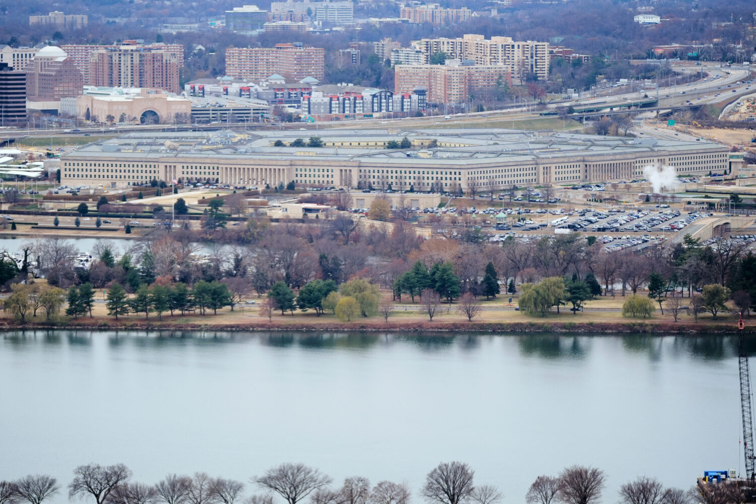 FILE - The Pentagon and the Potomac River in Washington, as seen from the Washington Monument, Dec....