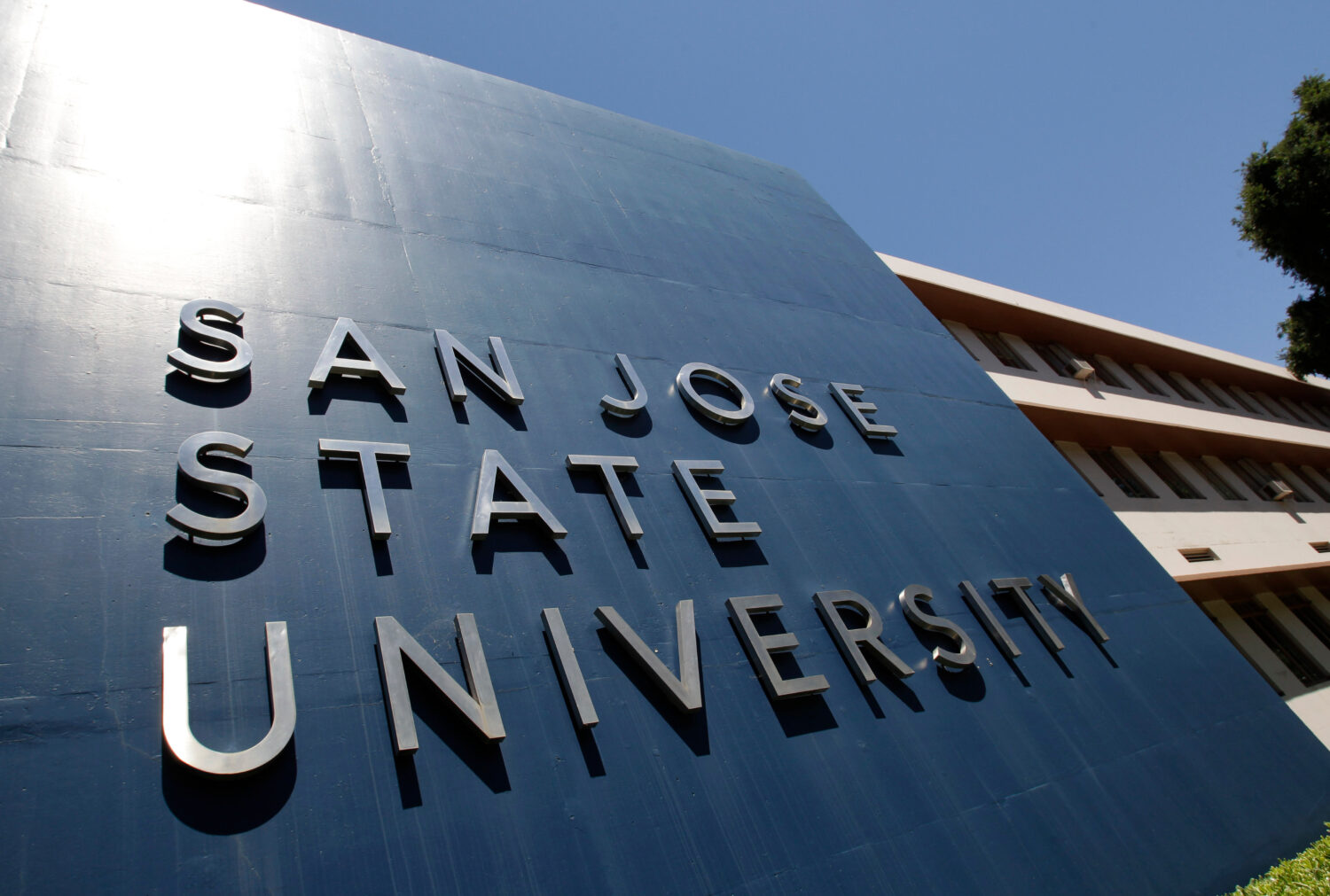 FILE - An exterior view of San Jose State University is seen, June 30, 2011, in San Jose, Calif. (A...