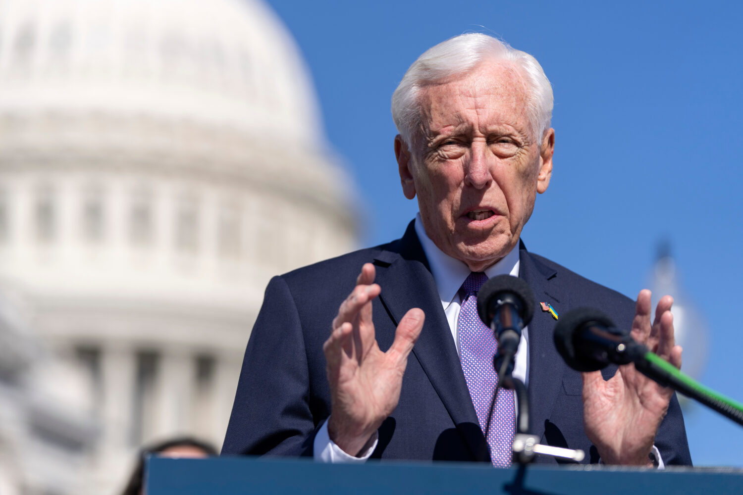 FILE -Rep. Steny Hoyer, D-Md., speaks at a news conference about the Protect Our Probationary Emplo...