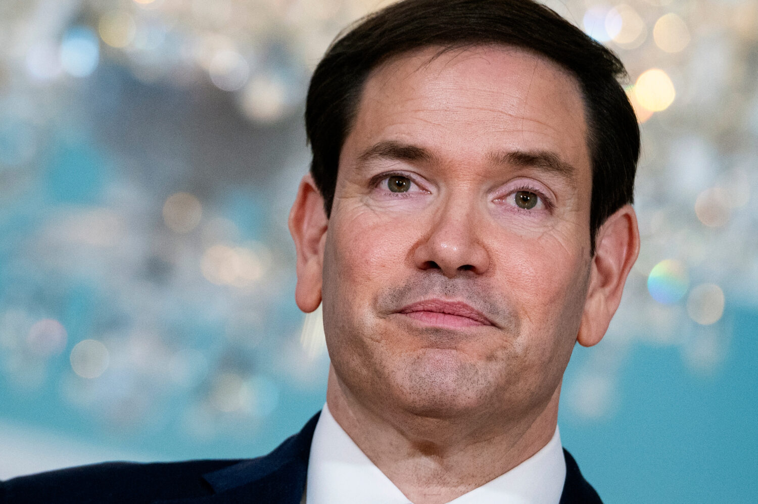 Secretary of State Marco Rubio makes a statement to reporters while meeting with Armenian Foreign M...
