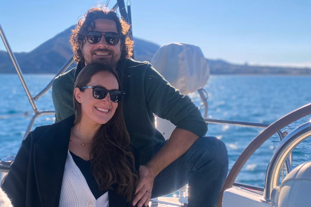 This undated photo provided by shows Sabrina Morley shows Sabrina Morley and Steven Devereaux in Sp...