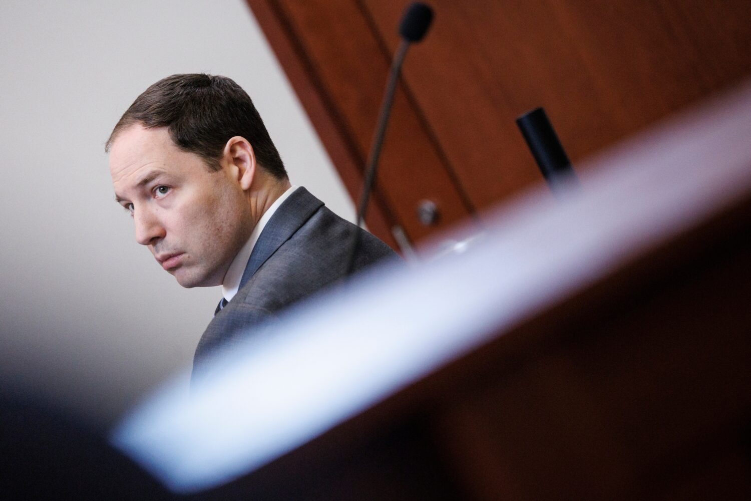 Brendan Banfield looks on during the double murder trial for Brendan Banfield in Fairfax County Cir...
