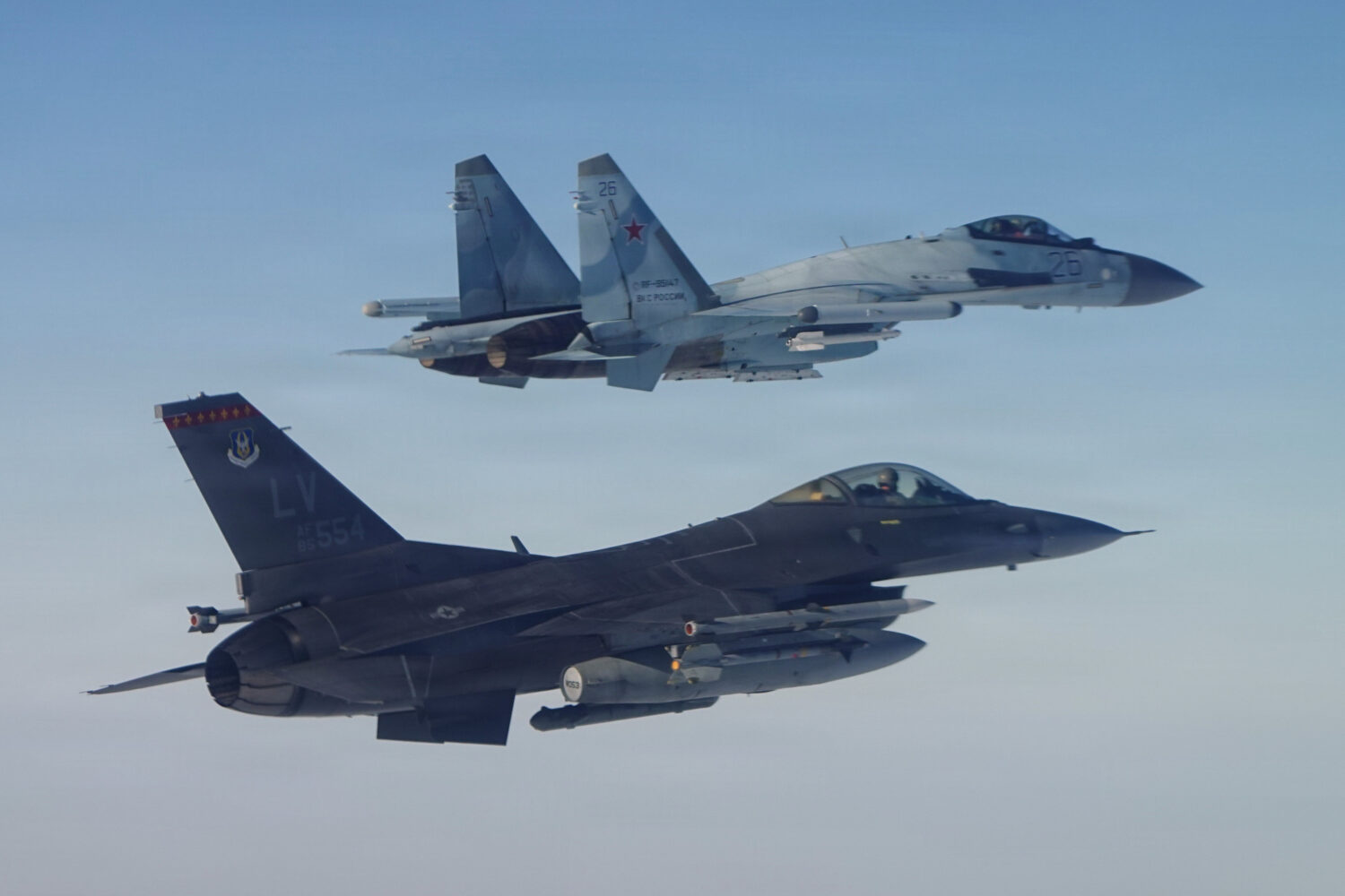 This photo provided by the U.S. Department of Defense shows a North American Aerospace Defense Comm...