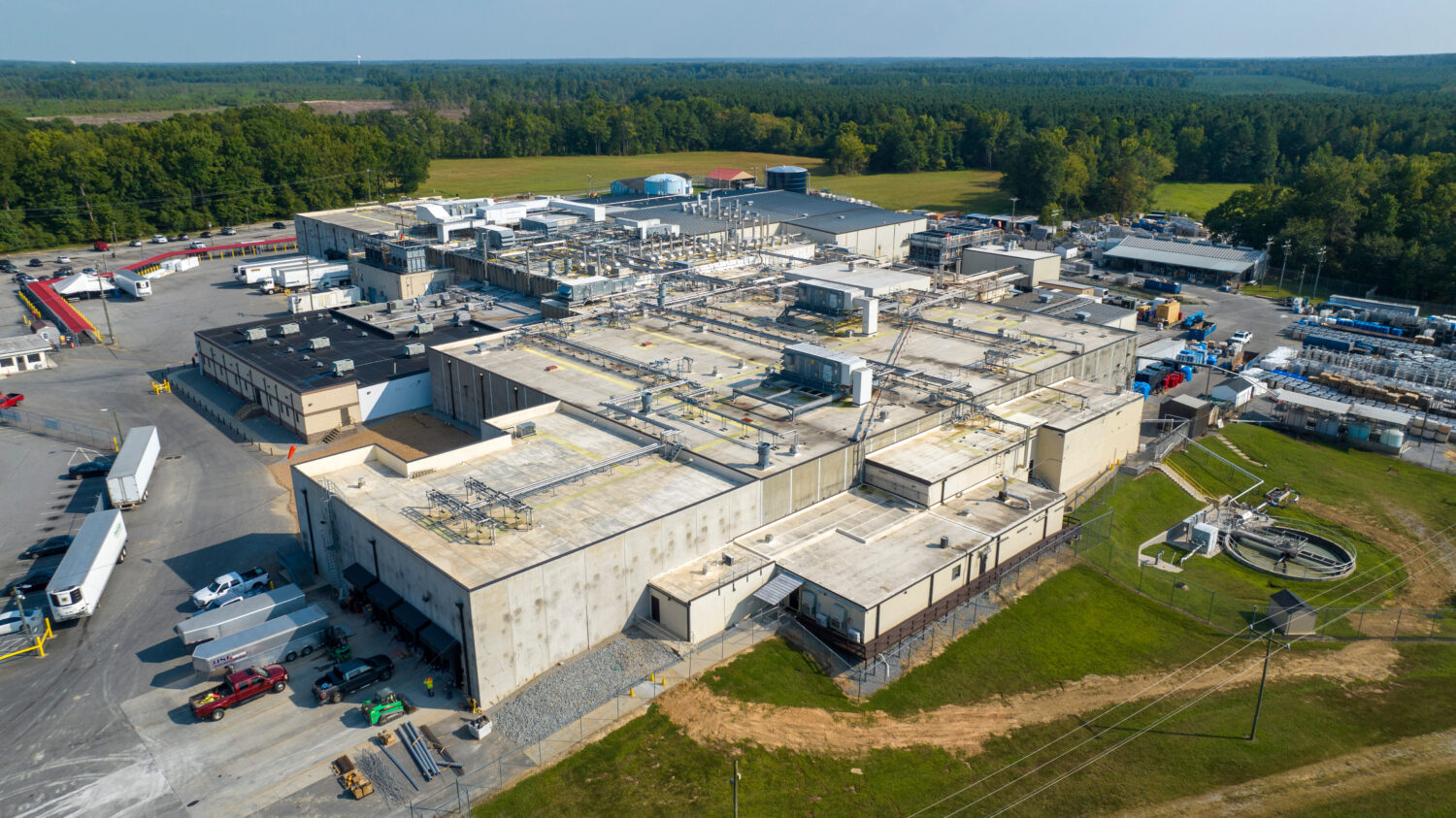 FILE - An aerial view of the Boar's Head processing plant, Aug. 29, 2024, in Jarratt, Va. (AP Photo...