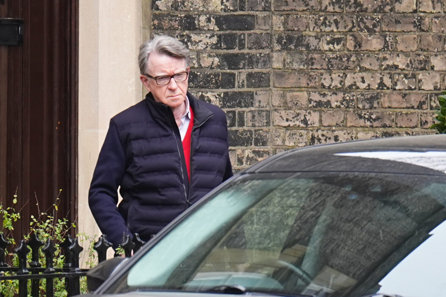 Peter Mandelson ouside his home in London, Thursday Feb. 26, 2026. (James Manning/PA via AP)Credit:...