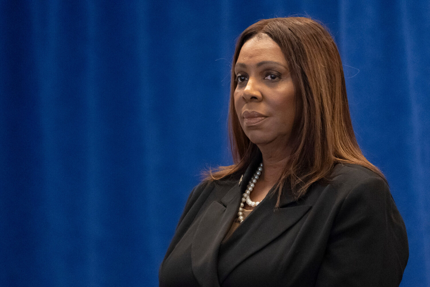 FILE - New York Attorney General Letitia James attends a news conference Dec. 15, 2025, in New York...