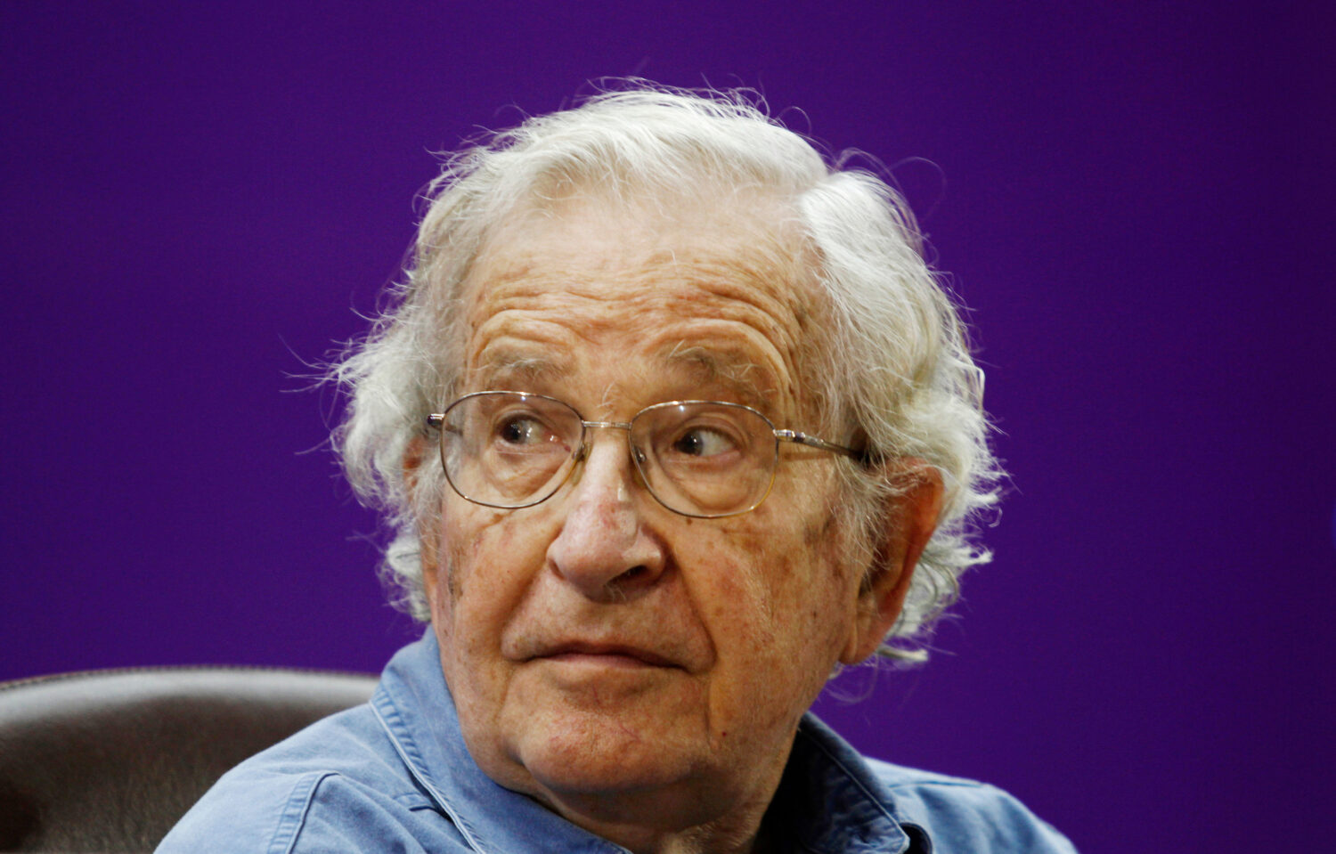 FILE - Noam Chomsky attends a conference at the Islamic University, Oct. 20, 2012, in Gaza City. (A...
