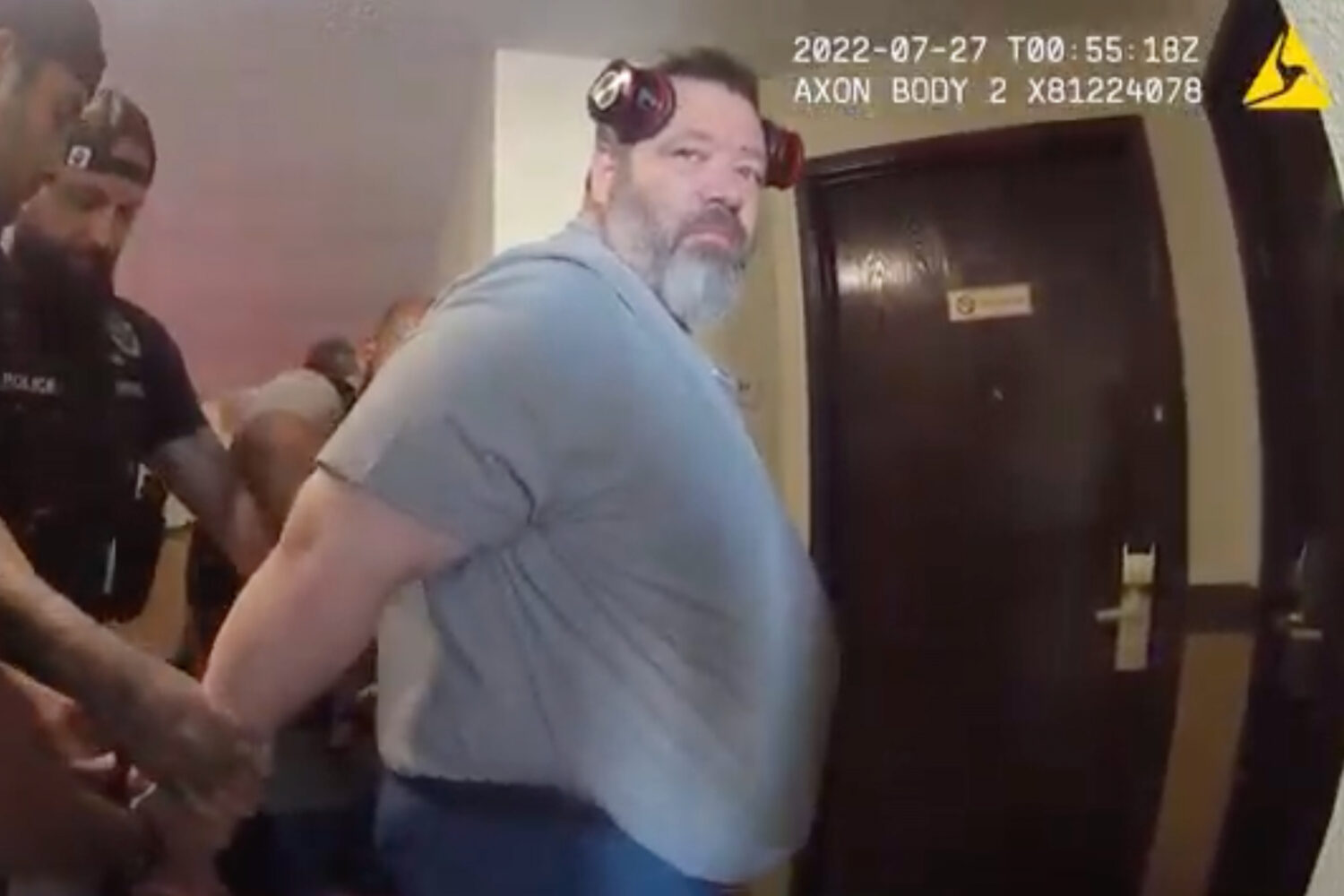 In this screengrab made from body camera footage provided by the Othello, Wash., Police Department,...