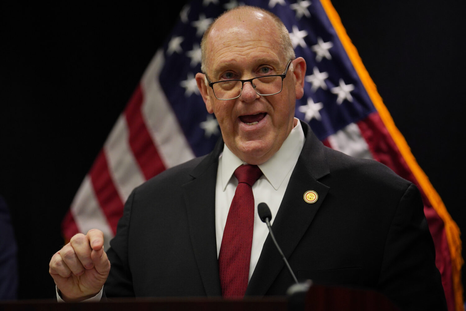 White House border czar Tom Homan holds a news conference at the Bishop Whipple Federal building on...