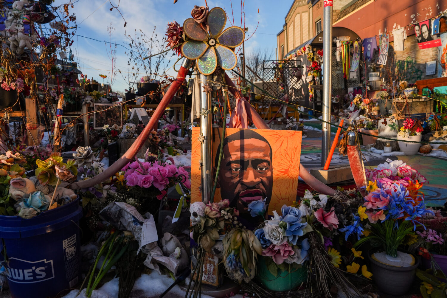 A view of George Floyd Square in Minneapolis, Saturday, Jan. 31, 2026. (AP Photo/Ryan Murphy)Credit...