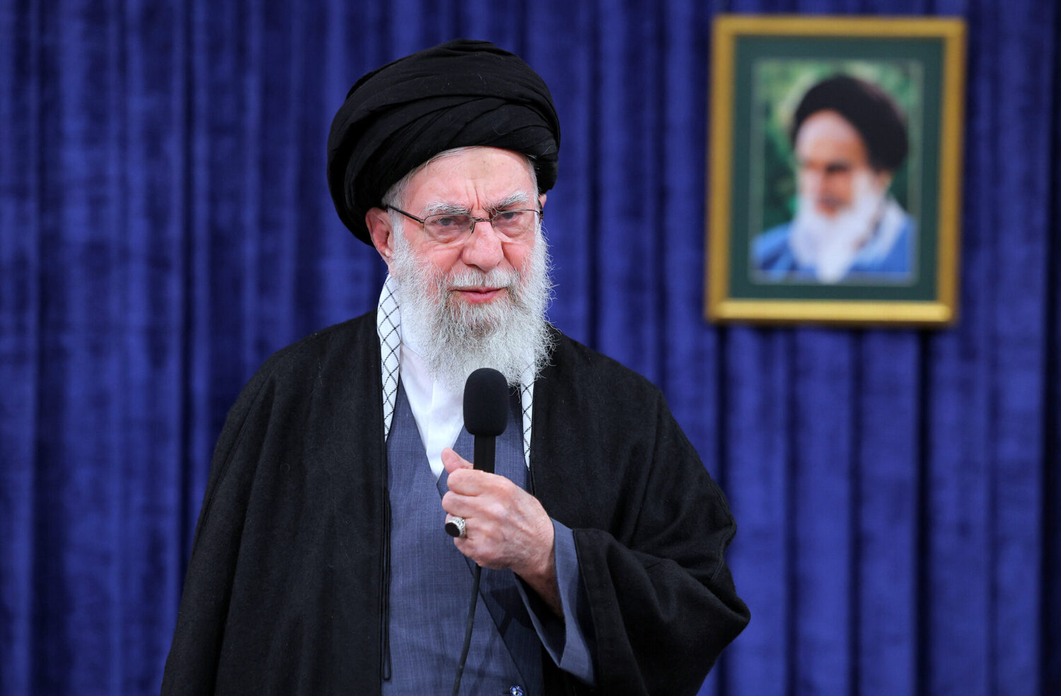 In this photo released on Monday, Feb. 9, 2026, by the official website of the office of the Irania...