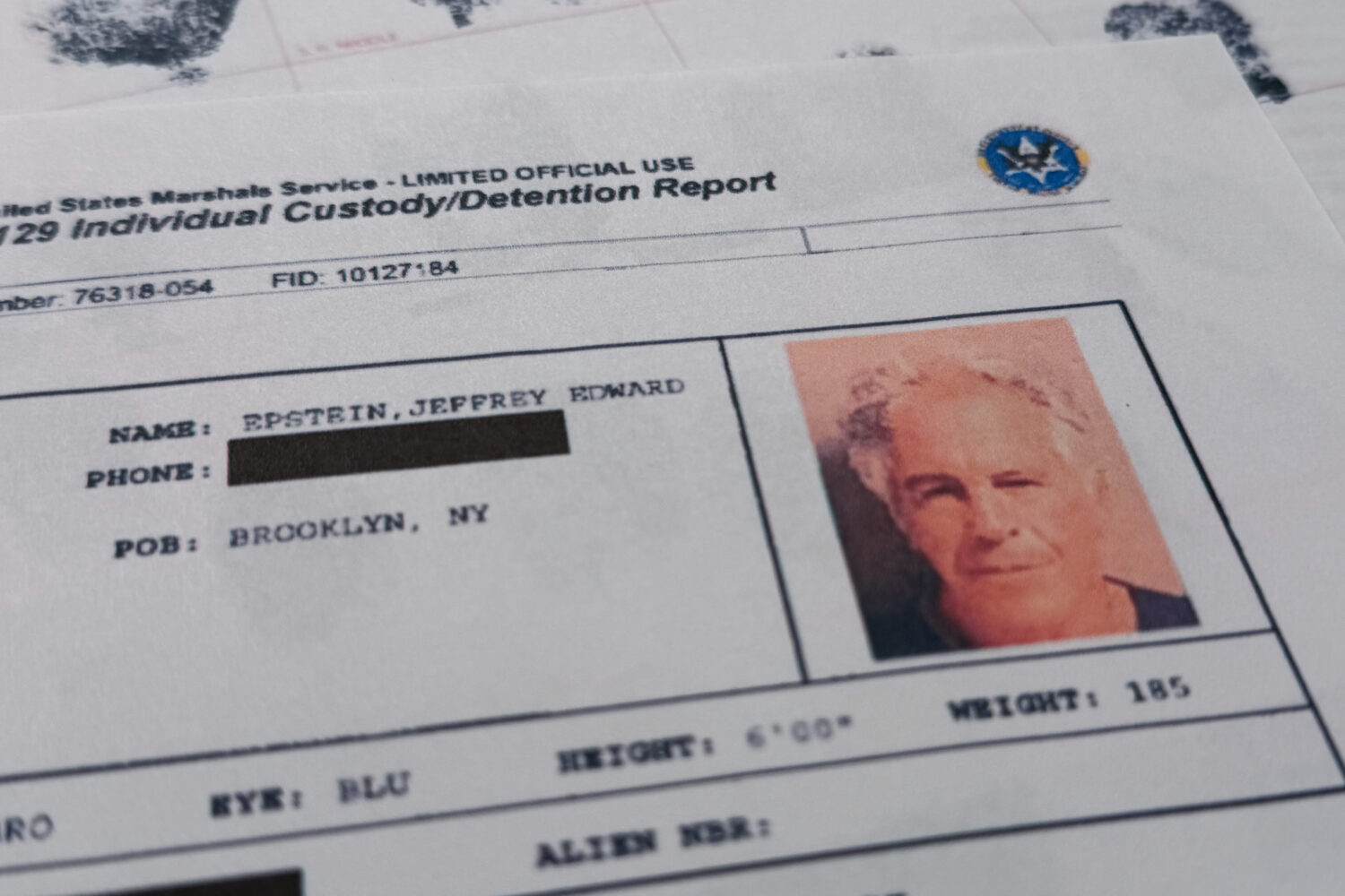 A document that was included in the U.S. Department of Justice release of the Jeffrey Epstein files...