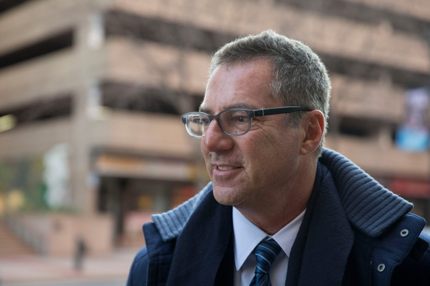 FILE - In this Nov. 19, 2014, file photo, lawyer Brad Karp leaves federal court in Philadelphia. (A...
