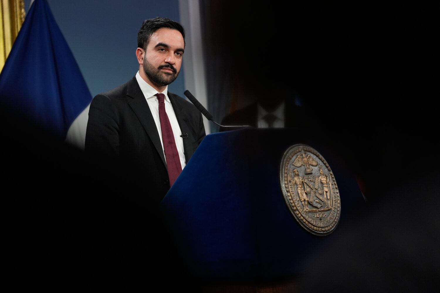 New York City Mayor Zohran Mamdani speaks to reporters during a news conference in New York, Tuesda...