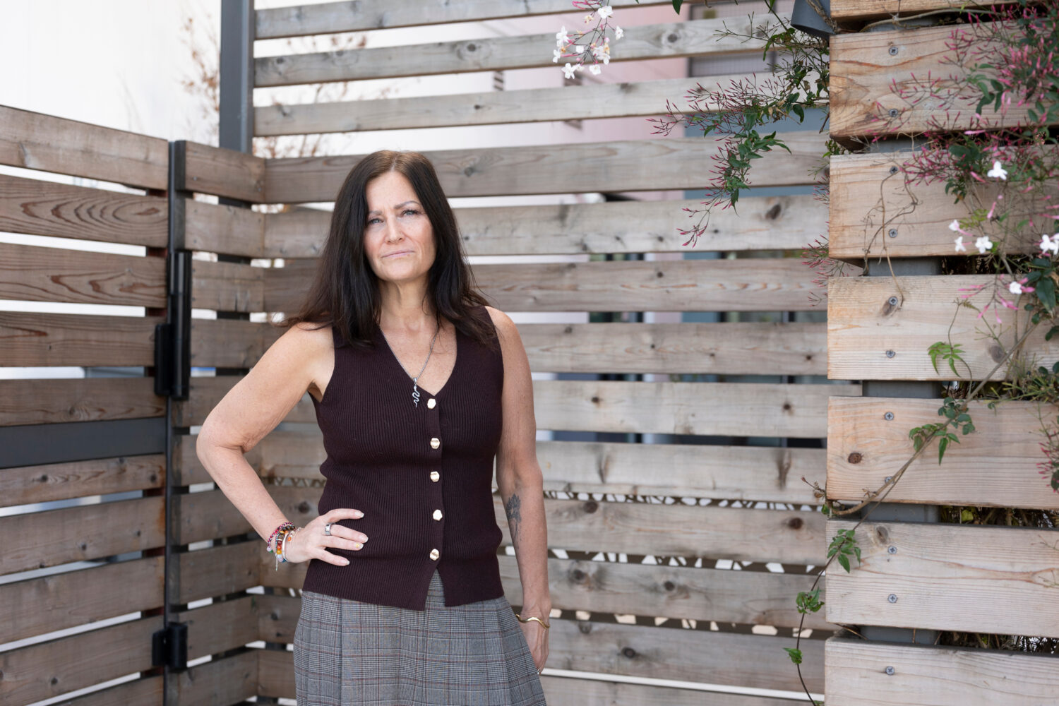 Jennifer Loving, CEO of Destination: Home, poses for a portrait outside of her office and housing u...