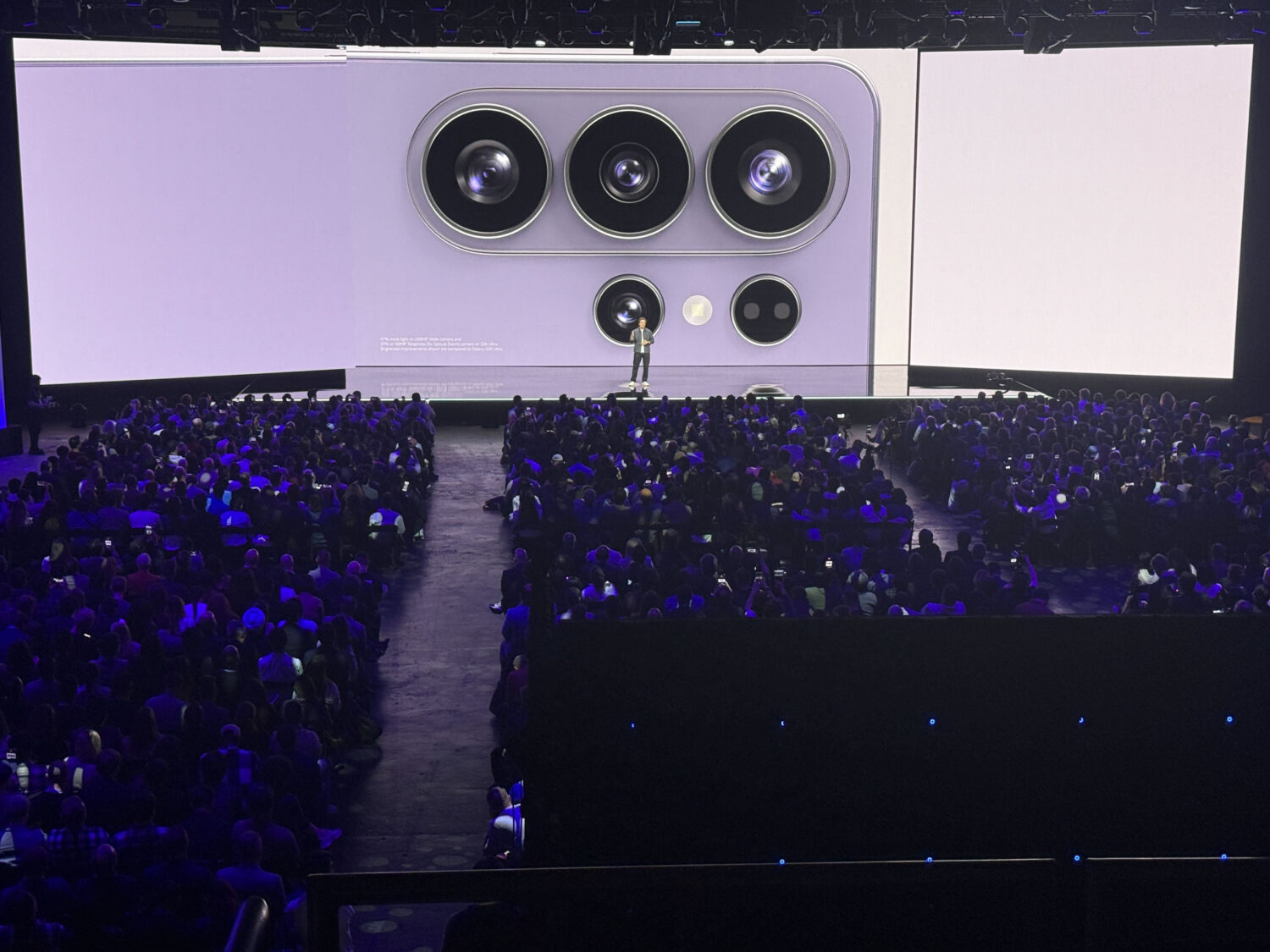 Samsung unveils its latest Galaxy smartphones during a showcase in San Francisco on Wednesday, Feb....
