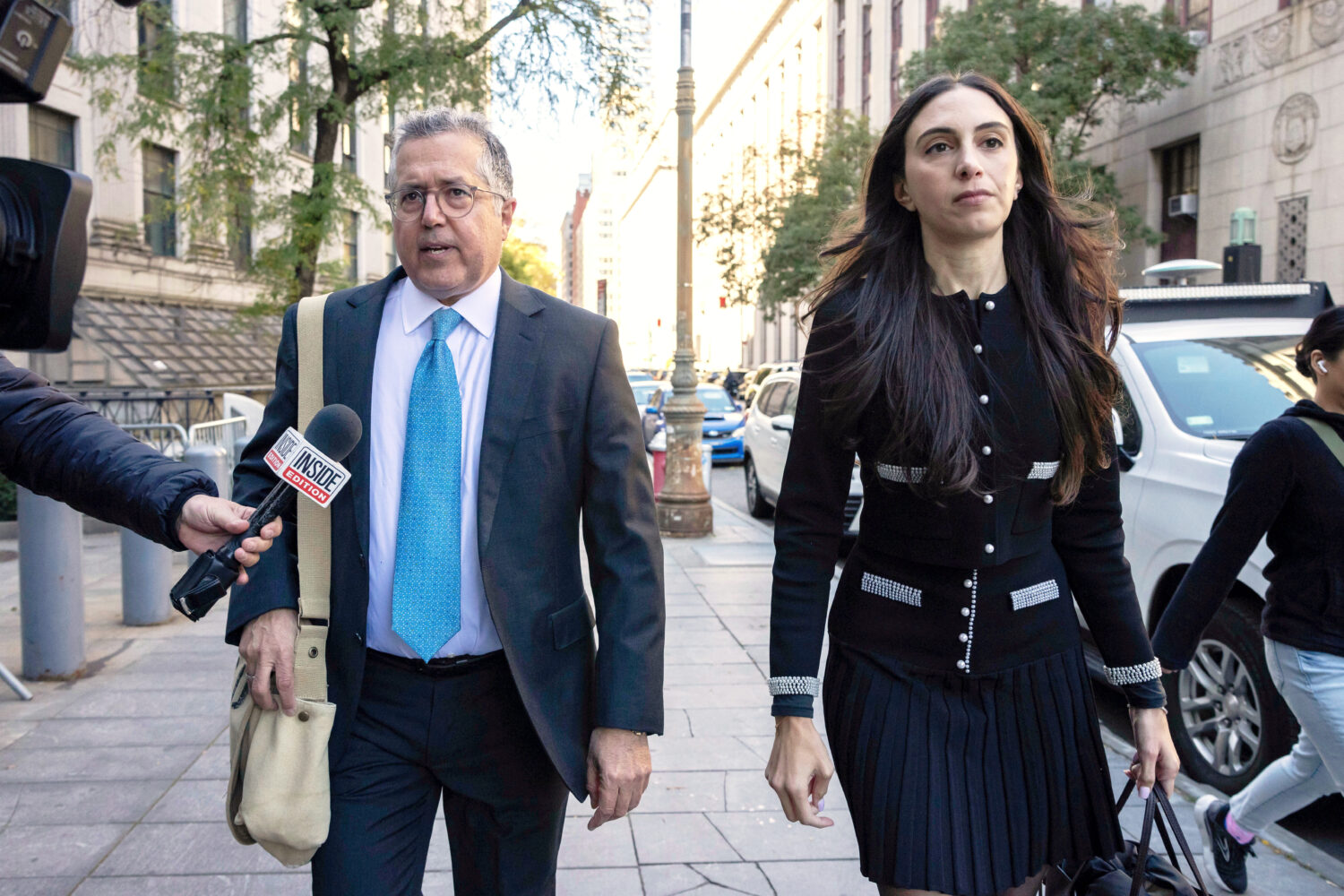 FILE - Attorney Marc Agnifilo, left, and Teny Geragos, right, for Sean "Diddy Combs, arrive at Manh...