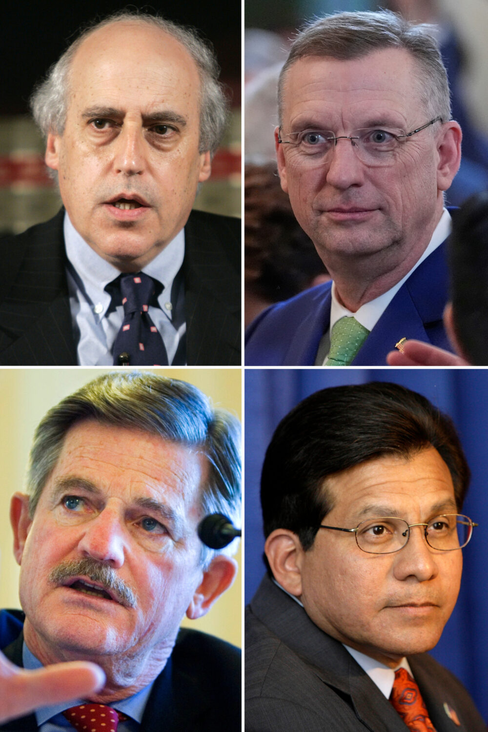 This photo combination shows, from top left, former agriculture secretary under President Bill Clin...