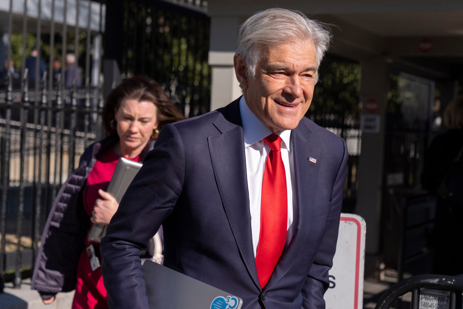 Dr. Mehmet Oz, administrator of the Centers for Medicare & Medicaid Services, leaves the White Hous...