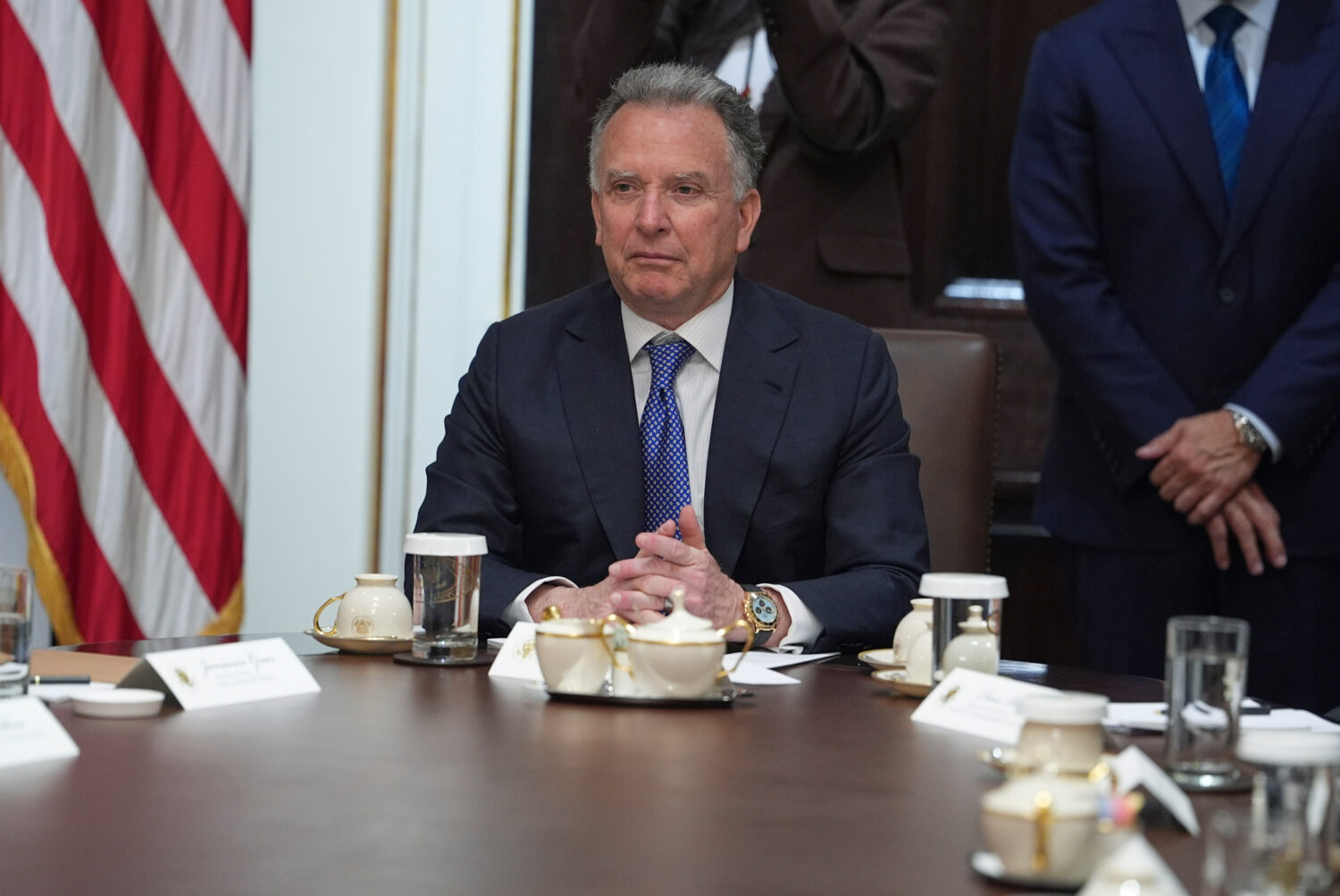 Special envoy Steve Witkoff, listens during a cabinet meeting at the White House, Thursday, Jan. 29...