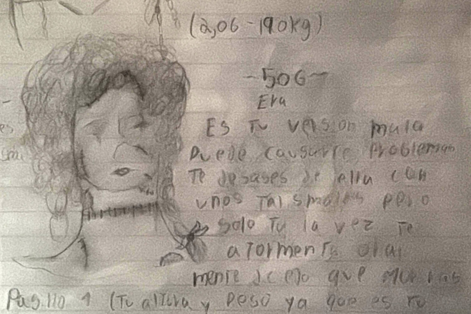 This image provided by the family in February 2026 shows a drawing made by a 13-year-old Colombian ...